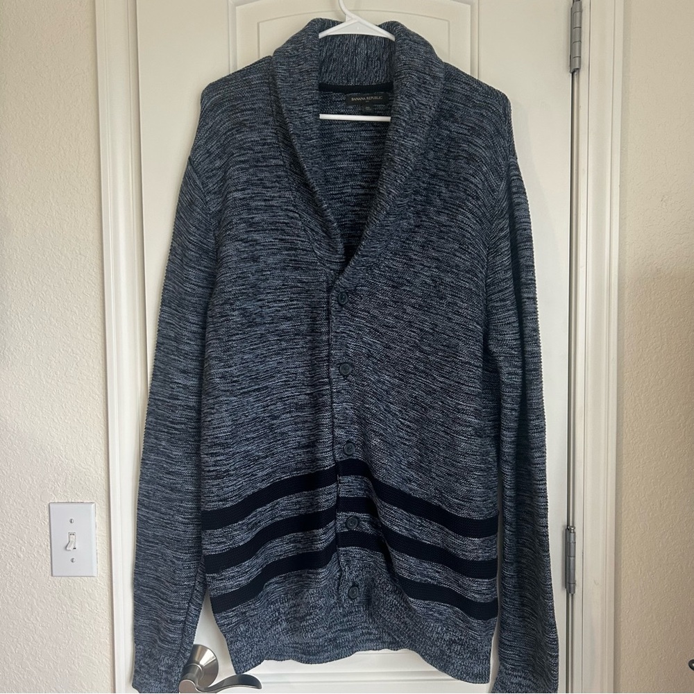 Banana Republic Men’s Button Down Varsity Style Sweater - Size XL